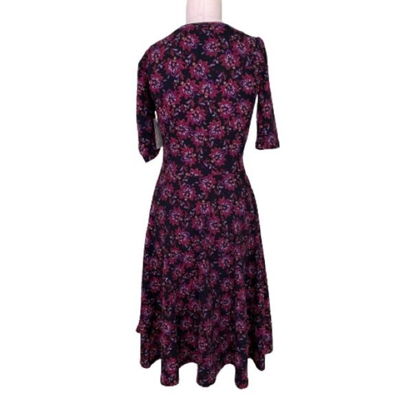Lularoe Nicole Fit & Flare Floral Dress - Size Small - Picture 2 of 5